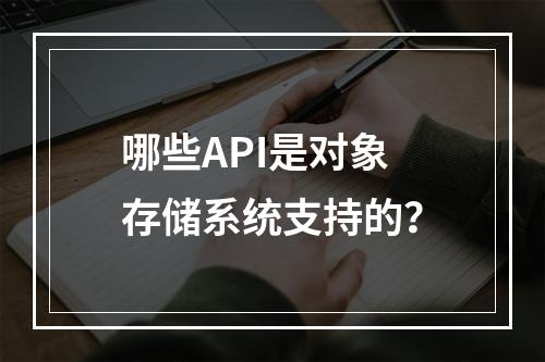 哪些API是对象存储系统支持的?