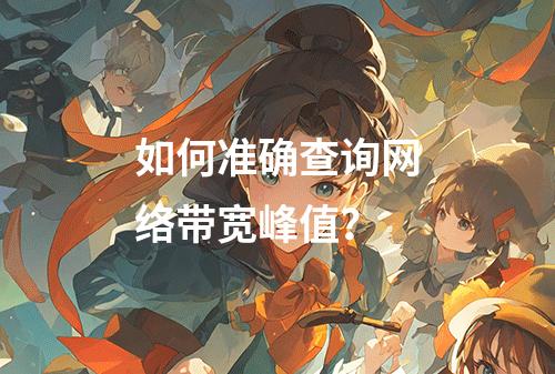 如何准确查询网络带宽峰值?