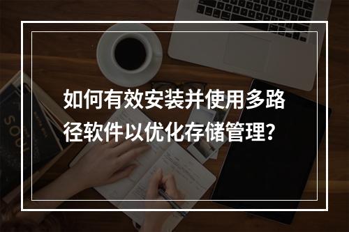 如何有效安装并使用多路径软件以优化存储管理?