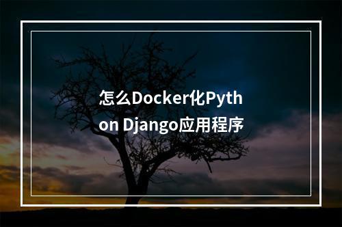 怎么Docker化Python Django应用程序