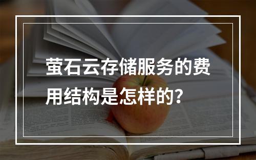 萤石云存储服务的费用结构是怎样的?