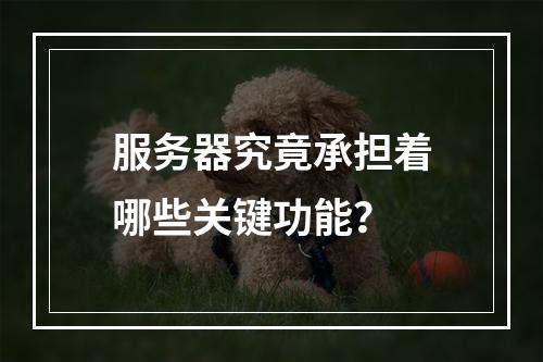服务器究竟承担着哪些关键功能?