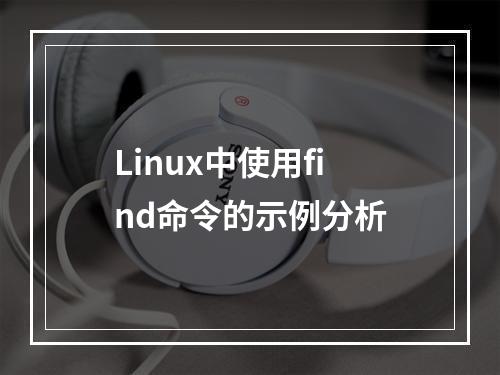Linux中使用find命令的示例分析