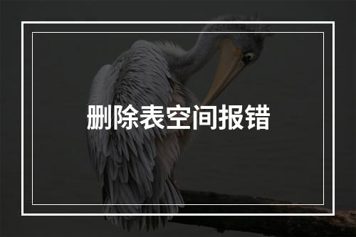 删除表空间报错