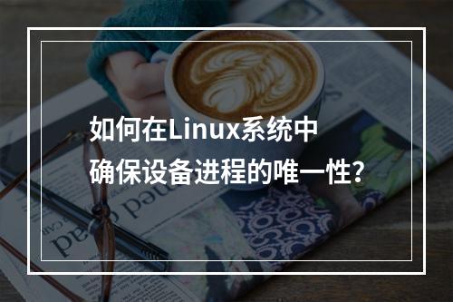 如何在Linux系统中确保设备进程的唯一性?