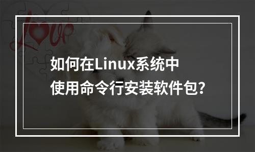 如何在Linux系统中使用命令行安装软件包?