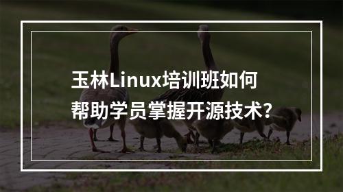 玉林Linux培训班如何帮助学员掌握开源技术?