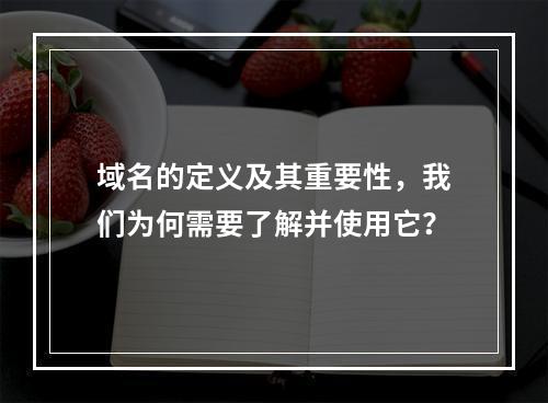 域名的定义及其重要性,我们为何需要了解并使用它?