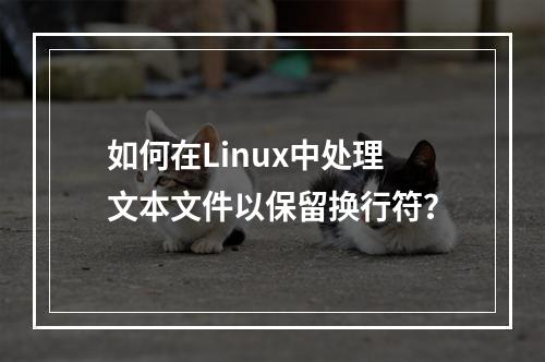 如何在Linux中处理文本文件以保留换行符?