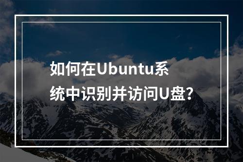 如何在Ubuntu系统中识别并访问U盘?