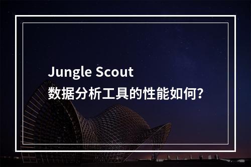 Jungle Scout数据分析工具的性能如何?