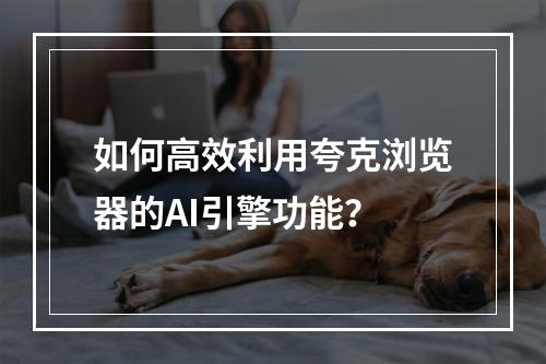 如何高效利用夸克浏览器的AI引擎功能?