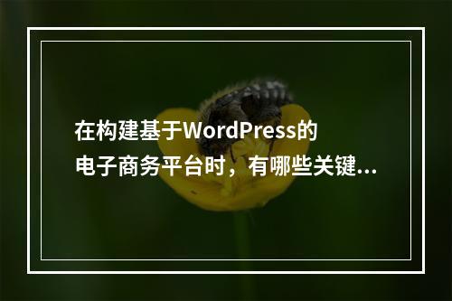 在构建基于WordPress的电子商务平台时,有哪些关键因素需要特别注意?