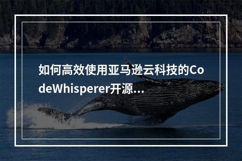 如何高效使用亚马逊云科技的CodeWhisperer开源工具?