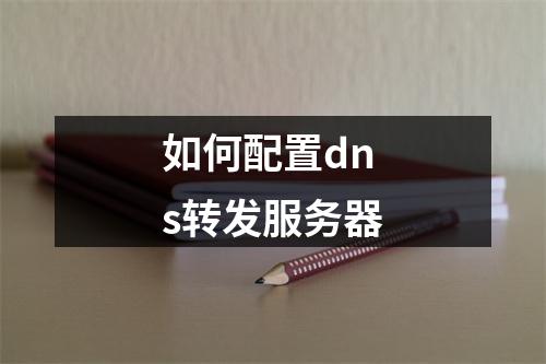 如何配置dns转发服务器