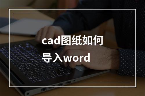 cad图纸如何导入word