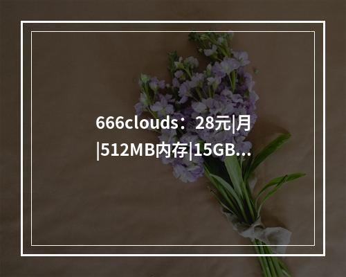 666clouds:28元|月|512MB内存|15GB SSD硬盘|500GB流量|15Mbps-50Mbps端口|DDOS|KVM|洛杉矶Cera CN2