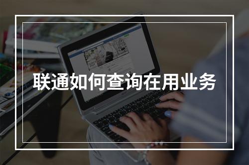 联通如何查询在用业务