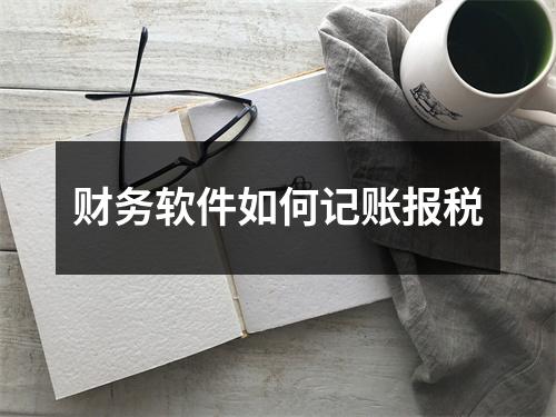 财务软件如何记账报税