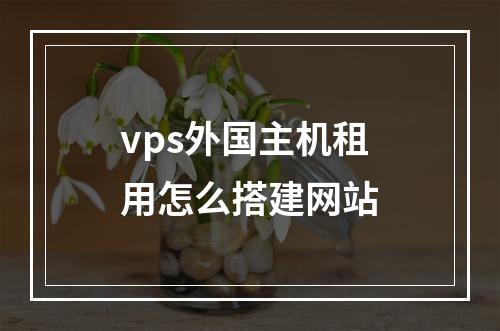 vps外国主机租用怎么搭建网站
