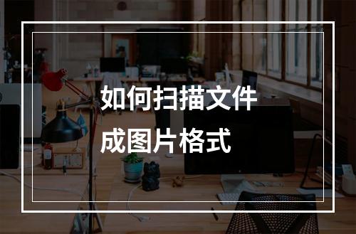 如何扫描文件成图片格式