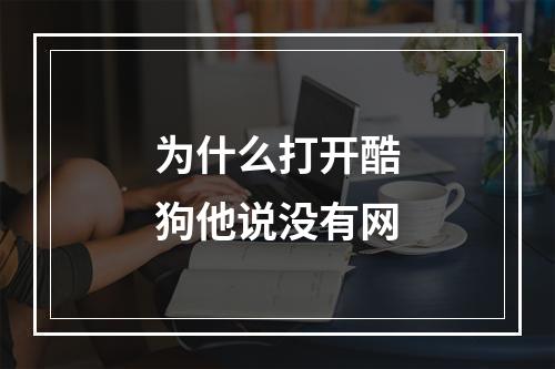 为什么打开酷狗他说没有网