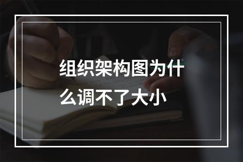 组织架构图为什么调不了大小