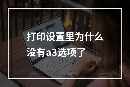 打印设置里为什么没有a3选项了