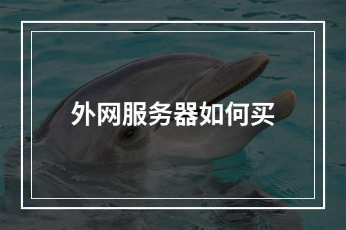 外网服务器如何买