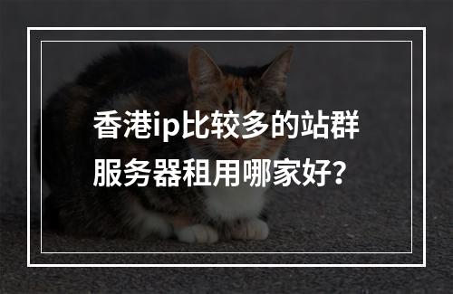 香港ip比较多的站群服务器租用哪家好?