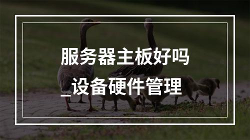 服务器主板好吗_设备硬件管理