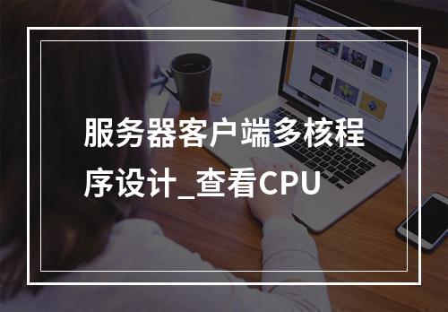 服务器客户端多核程序设计_查看CPU