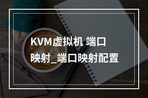 KVM虚拟机 端口映射_端口映射配置