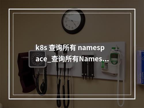 k8s 查询所有 namespace_查询所有Namespaces