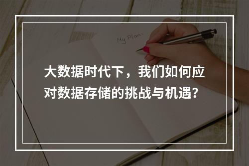 大数据时代下,我们如何应对数据存储的挑战与机遇?