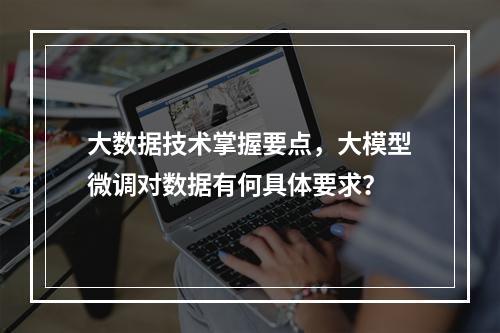 大数据技术掌握要点,大模型微调对数据有何具体要求?