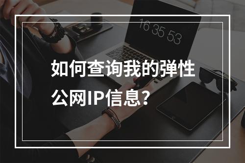 如何查询我的弹性公网IP信息?