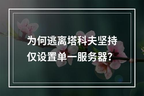 为何逃离塔科夫坚持仅设置单一服务器?