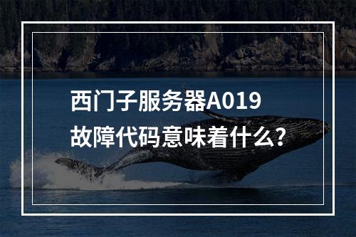 西门子服务器A019故障代码意味着什么?