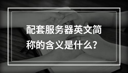 配套服务器英文简称的含义是什么?