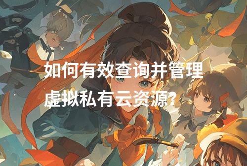 如何有效查询并管理虚拟私有云资源?
