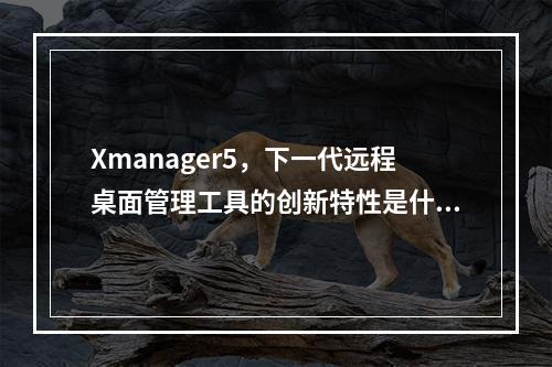 Xmanager5,下一代远程桌面管理工具的创新特性是什么?