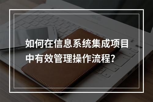 如何在信息系统集成项目中有效管理操作流程?