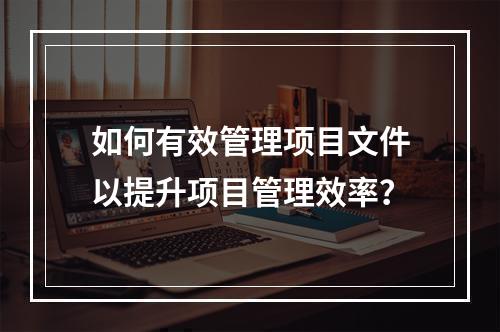 如何有效管理项目文件以提升项目管理效率?