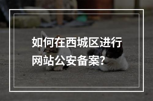 如何在西城区进行网站公安备案?