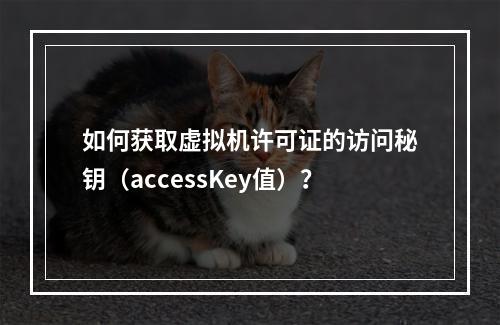 如何获取虚拟机许可证的访问秘钥(accessKey值)?