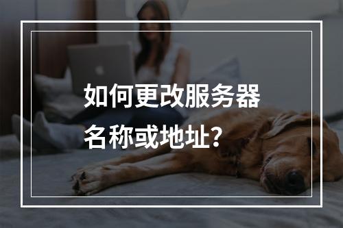 如何更改服务器名称或地址?