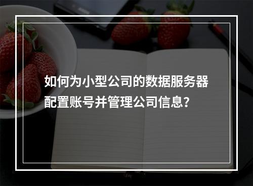如何为小型公司的数据服务器配置账号并管理公司信息?