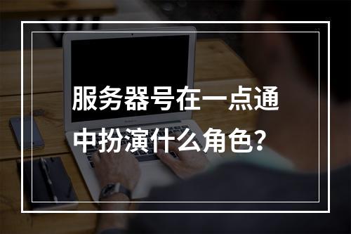 服务器号在一点通中扮演什么角色?