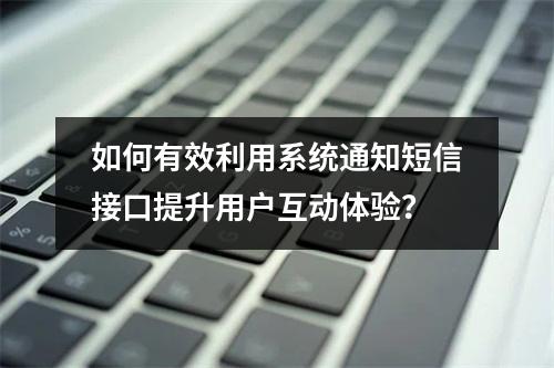 如何有效利用系统通知短信接口提升用户互动体验?